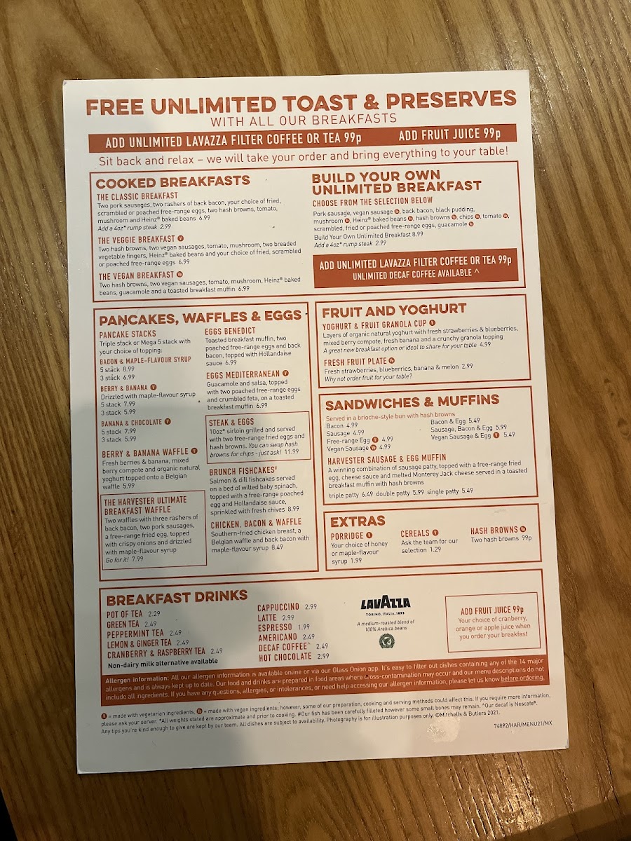 Menu Harvester Beech Hurst Haywards Heath-2